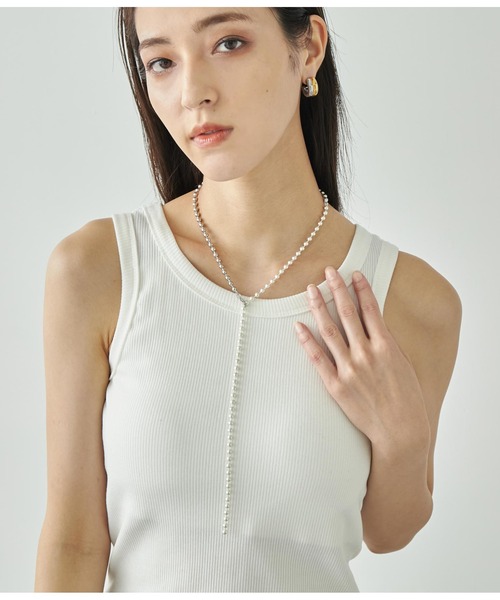 ANAP（アナップ）の「ポールロングチェーンネックレス（ネックレス・レディース・シルバー・FREE）」の4枚目の写真