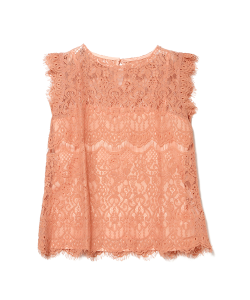 Ray BEAMS（レイビームス）の「Ray BEAMS / レース クルーネック ノースリーブ プルオーバー（シャツ/ブラウス・レディース・ホワイト/ブラック・0/1）」の19枚目の写真