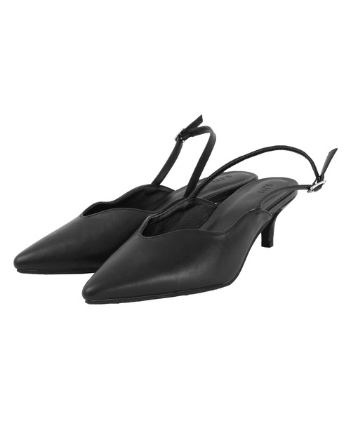 UR'S（ユアーズ）の「ウェーブラインスリングバックシューズ（パンプス・レディース・ブラック/ベージュ・L/LL/S/M）」の9枚目の写真