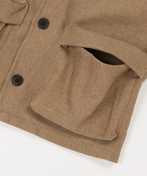 petit main（プティマイン）の「【リンク】BIGポケットセットアップ(キッズ)（セットアップ・キッズ・ベージュ/チャコール/マルチ・120cm/110cm/130cm/90cm/100cm）」の8枚目の写真