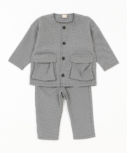petit main（プティマイン）の「【リンク】BIGポケットセットアップ(キッズ)（セットアップ・キッズ・ベージュ/チャコール/マルチ・120cm/110cm/130cm/90cm/100cm）」の22枚目の写真