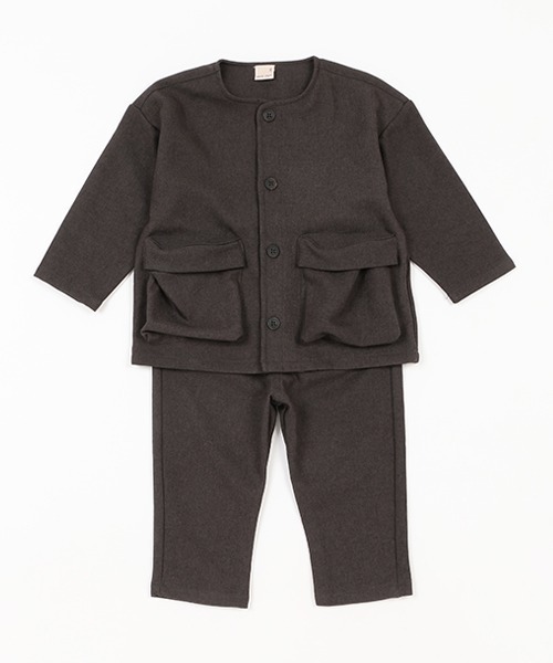 petit main（プティマイン）の「【リンク】BIGポケットセットアップ(キッズ)（セットアップ・キッズ・ベージュ/チャコール/マルチ・120cm/110cm/130cm/90cm/100cm）」の21枚目の写真