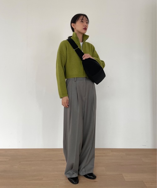 Didot.showroom（ディドット ショールーム）の「マットナイロンジップボディーバッグ（ボディバッグ/ウエストポーチ・レディース・アイボリー/カーキ/ブラック・FREE）」の12枚目の写真