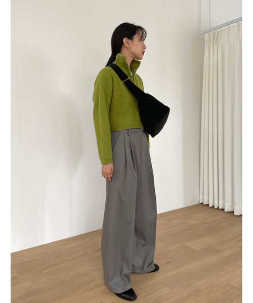 Didot.showroom（ディドット ショールーム）の「マットナイロンジップボディーバッグ（ボディバッグ/ウエストポーチ・レディース・アイボリー/カーキ/ブラック・FREE）」の15枚目の写真