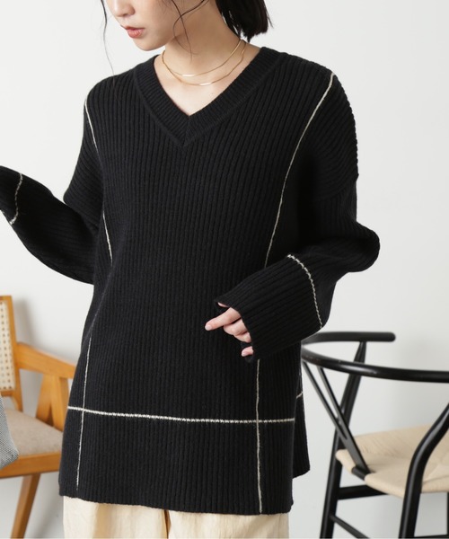 FREE'S MART（フリーズマート）の「◆２ＷＡＹネックウォーマー付きニット（ニット/セーター・レディース・ライトグリーン/オフホワイト/ブラック・FREE）」の21枚目の写真