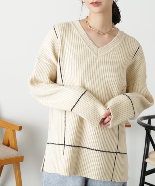 FREE'S MART（フリーズマート）の「◆２ＷＡＹネックウォーマー付きニット（ニット/セーター・レディース・ライトグリーン/オフホワイト/ブラック・FREE）」の11枚目の写真