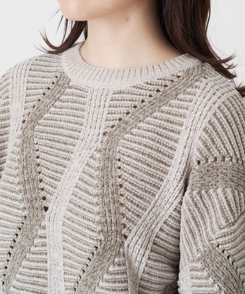 A de a.v.v（アードアー・ヴェ・ヴェ）の「ジャガードニットプルオーバー（ニット/セーター・レディース・アイボリー/ブラック・39）」の13枚目の写真