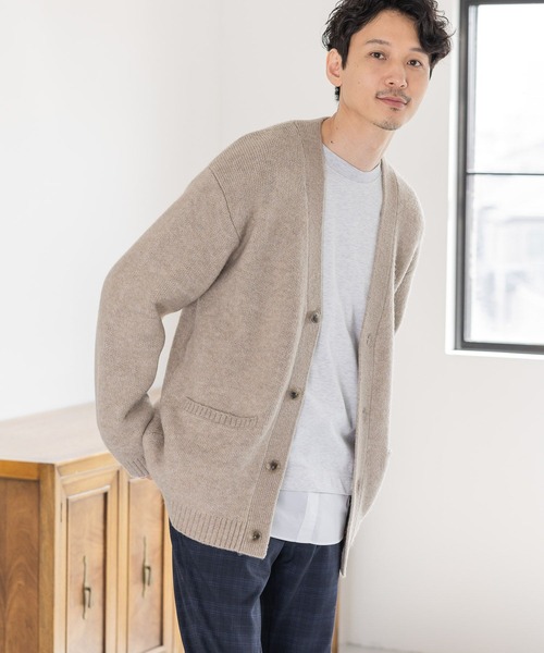 GLOBAL WORK(グローバルワーク)の「フワフワHug meカーディガン/M/704855(カーディガン/ボレロ・メンズ・ブラック/グレー系その他/ベージュ/ライトベージュ/ネイビー/その他・MEDIUM/X-LARGE/SMALL/LARGE)」の3枚目の写真