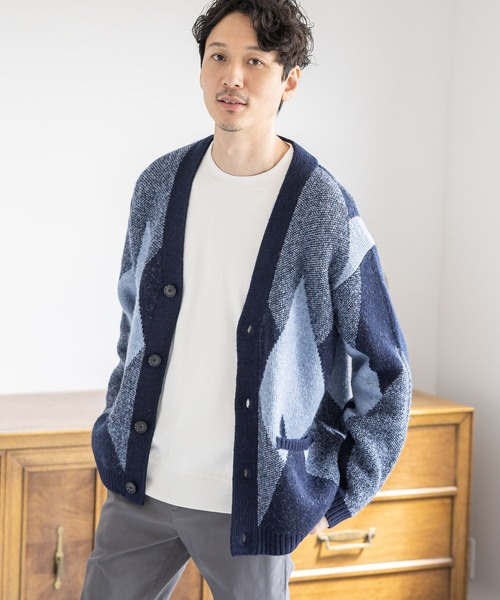 GLOBAL WORK(グローバルワーク)の「フワフワHug meカーディガン/M/704855(カーディガン/ボレロ・メンズ・ブラック/グレー系その他/ベージュ/ライトベージュ/ネイビー/その他・MEDIUM/X-LARGE/SMALL/LARGE)」の9枚目の写真