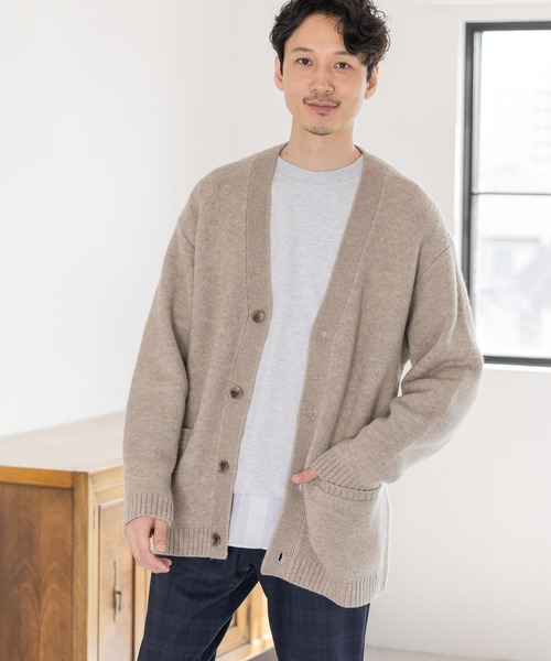 GLOBAL WORK(グローバルワーク)の「フワフワHug meカーディガン/M/704855(カーディガン/ボレロ・メンズ・ブラック/グレー系その他/ベージュ/ライトベージュ/ネイビー/その他・MEDIUM/X-LARGE/SMALL/LARGE)」の12枚目の写真