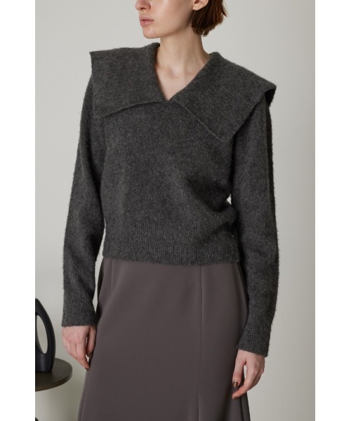 RIM.ARK（リムアーク）の「Warm v neck knit（ニット/セーター・レディース・ライトグリーン/グレー/マジェンタ/ネイビー・FREE）」の15枚目の写真