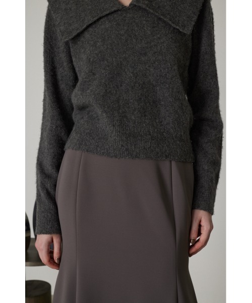 RIM.ARK（リムアーク）の「Warm v neck knit（ニット/セーター・レディース・ライトグリーン/グレー/マジェンタ/ネイビー・FREE）」の19枚目の写真