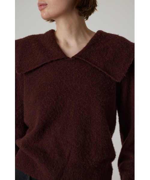 RIM.ARK（リムアーク）の「Warm v neck knit（ニット/セーター・レディース・ライトグリーン/グレー/マジェンタ/ネイビー・FREE）」の14枚目の写真