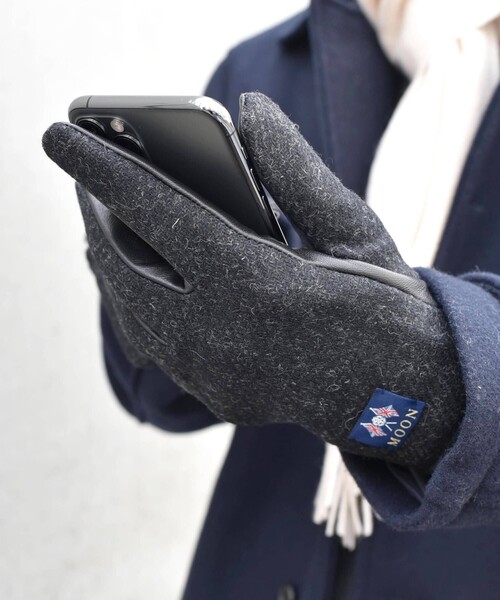 SHIPS any（シップス エニィ）の「SHIPS any: 〈タッチパネル対応〉MOON レザー グローブ（手袋・メンズ・ブラック/オリーブ/ブラウン/ネイビー・ONE SIZE）」の5枚目の写真