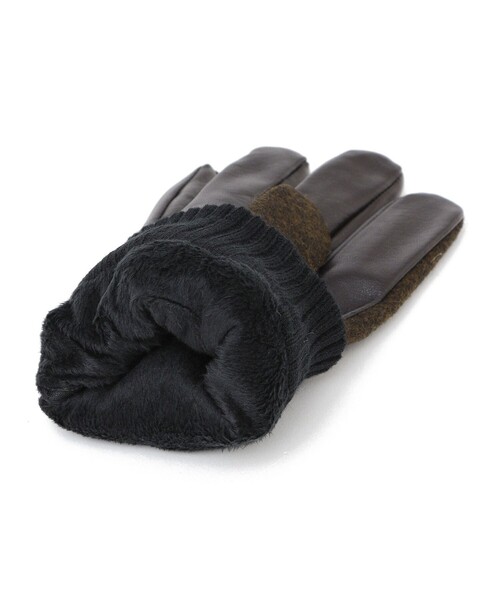 SHIPS any（シップス エニィ）の「SHIPS any: 〈タッチパネル対応〉MOON レザー グローブ（手袋・メンズ・ブラック/オリーブ/ブラウン/ネイビー・ONE SIZE）」の15枚目の写真