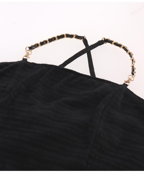 LATINA（ラティーナ）の「チェーンストラップ シャーリング ロング ワンピース（ワンピース・レディース・ブラック・L/M）」の8枚目の写真