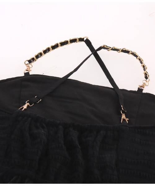 LATINA（ラティーナ）の「チェーンストラップ シャーリング ロング ワンピース（ワンピース・レディース・ブラック・L/M）」の9枚目の写真