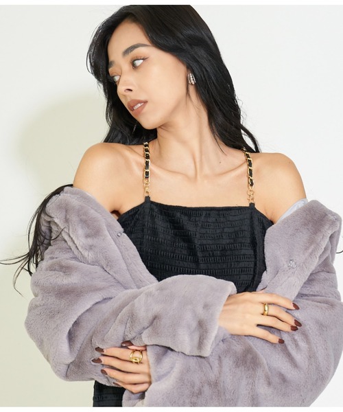 LATINA（ラティーナ）の「チェーンストラップ シャーリング ロング ワンピース（ワンピース・レディース・ブラック・L/M）」の12枚目の写真