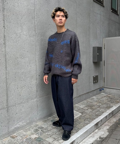 CIAOPANIC（チャオパニック）の「ハンドクラフトロゴニットプルオーバー（ニット/セーター・レディース・グリーン/チャコールグレー/アイボリー・FREE）」の5枚目の写真