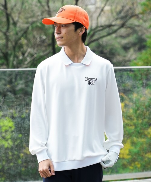 極美品 BEAMS GOLF ビームスゴルフ 襟付き ダンボール スウェット24