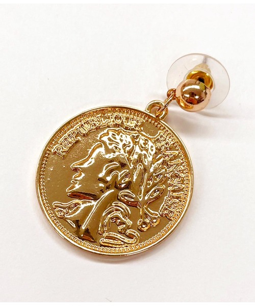 LATINA(ラティーナ)の「コインモチーフ ポストピアス(ピアス(両耳用)・レディース・ゴールド・FREE)」の5枚目の写真