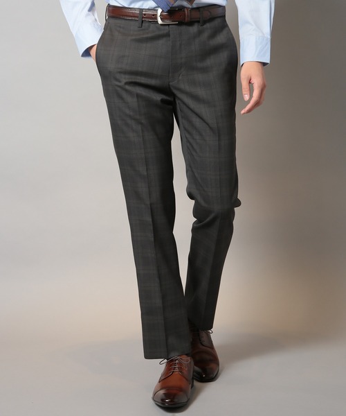 CROWDED CLOSET（クラウデッドクローゼット）の「ウールポリエステルグレンチェックスーツセットアップ（同素材ベストあり）（スーツセット・メンズ・ブラウン/ネイビー・04/03/02/01）」の14枚目の写真