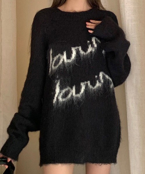 ロゴブラッシュニットプルオーバー（ニット/セーター）｜LYEON（リヨン）