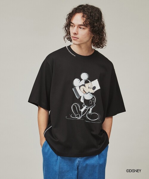セール】MICKEY MOUSE ミッキーマウス オーバーTシャツ KIDS（T