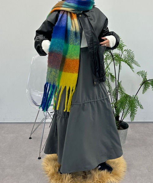 kutir（クティール）の「ドロストリボンギャザースカート（スカート・レディース・ブラック/レッド系/チャコールグレー・LARGE/MEDIUM/SMALL）」の15枚目の写真