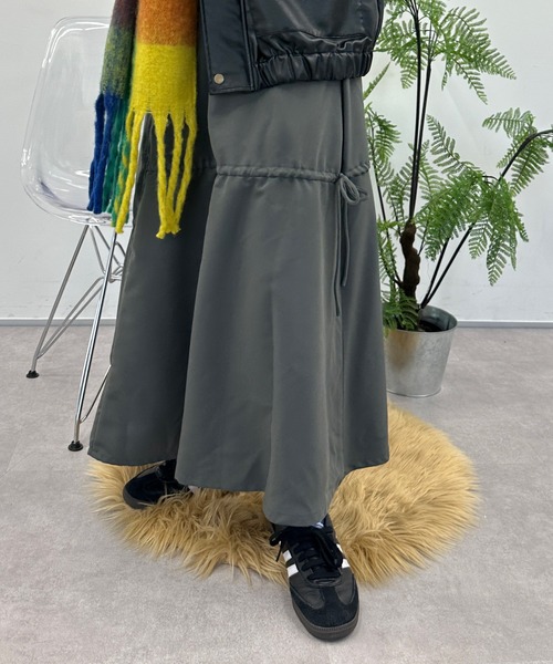 kutir（クティール）の「ドロストリボンギャザースカート（スカート・レディース・ブラック/レッド系/チャコールグレー・LARGE/MEDIUM/SMALL）」の13枚目の写真