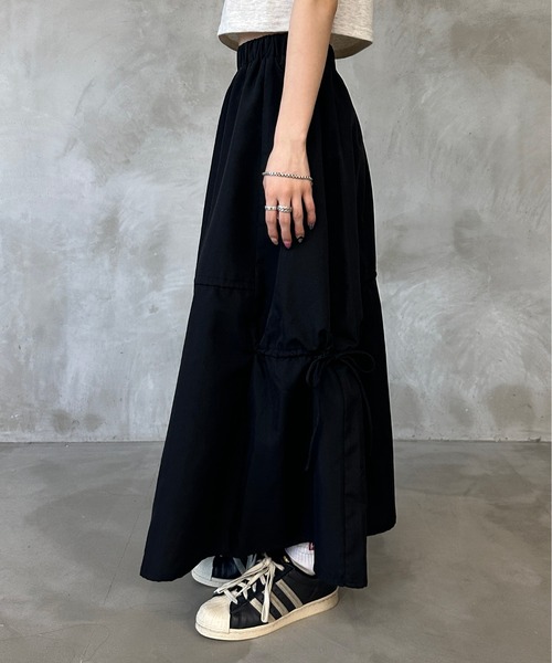 kutir（クティール）の「ドロストリボンギャザースカート（スカート・レディース・ブラック/レッド系/チャコールグレー・LARGE/MEDIUM/SMALL）」の18枚目の写真