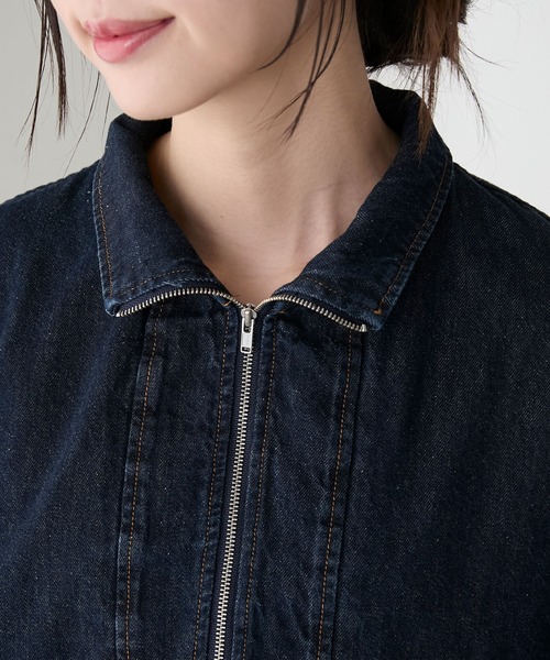 BONLECILL（ボンルシール）の「デニムハーフジップアノラックプルオーバー（デニムジャケット・レディース・ブルー系1/ブラック/ネイビー・FREE）」の21枚目の写真