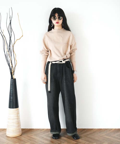 Aphlotus(アプロタス)の「12oz. デニム オーバーダイ バギーパンツ【セレクトアイテム】(デニムパンツ・メンズ・ブラック/インディゴブルー・MEDIUM/LARGE/X-LARGE)」の8枚目の写真