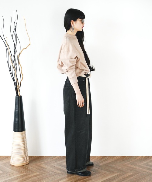 Aphlotus(アプロタス)の「12oz. デニム オーバーダイ バギーパンツ【セレクトアイテム】(デニムパンツ・メンズ・ブラック/インディゴブルー・MEDIUM/LARGE/X-LARGE)」の10枚目の写真