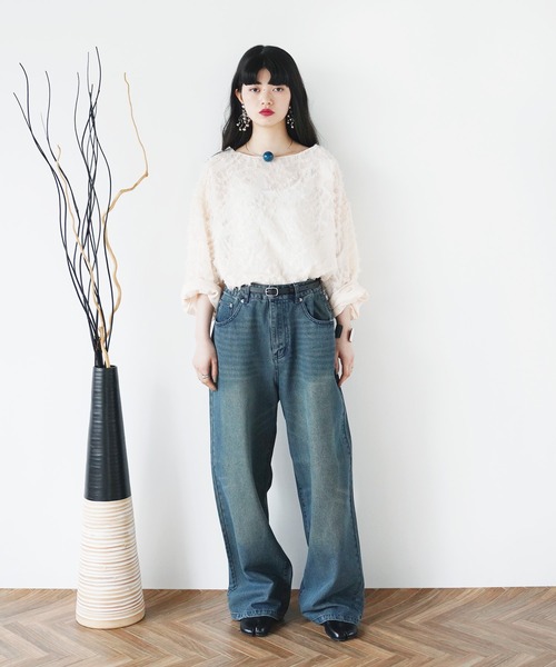 Aphlotus(アプロタス)の「12oz. デニム オーバーダイ バギーパンツ【セレクトアイテム】(デニムパンツ・メンズ・ブラック/インディゴブルー・MEDIUM/LARGE/X-LARGE)」の19枚目の写真