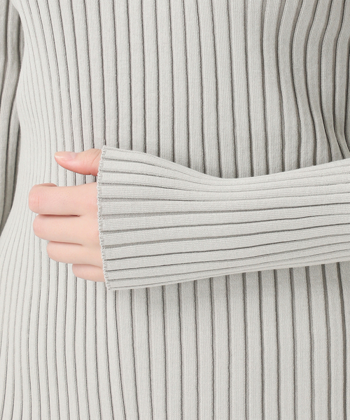 Noble(ノーブル)の「カスタムリブバックオープンニット(ニット/セーター・レディース・ネイビー/ライトグレー・FREE)」の17枚目の写真