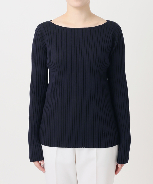 Noble(ノーブル)の「カスタムリブバックオープンニット(ニット/セーター・レディース・ネイビー/ライトグレー・FREE)」の21枚目の写真