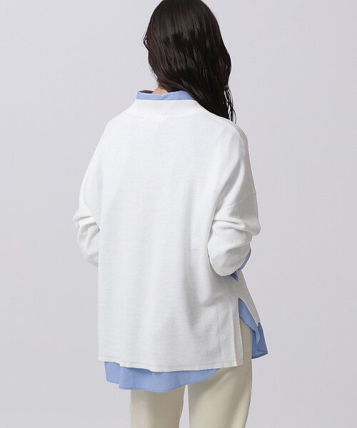 GALLEST（ギャレスト）の「ボリュームスリーブVネックニット（ニット/セーター・レディース・グレー/イエロー系その他/ホワイト系/グリーン系・38/34）」の8枚目の写真