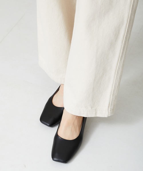 WA ORiental TRaffic（ダブルエーオリエンタルトラフィック）の「スクエアトゥラインヒールパンプス 42109（パンプス・レディース・ピンク/ベージュ/ブラック・37/42/40/39/38/35/34/36/41）」の9枚目の写真