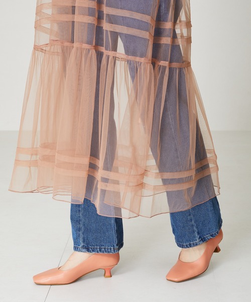 WA ORiental TRaffic（ダブルエーオリエンタルトラフィック）の「スクエアトゥラインヒールパンプス 42109（パンプス・レディース・ピンク/ベージュ/ブラック・37/42/40/39/38/35/34/36/41）」の12枚目の写真