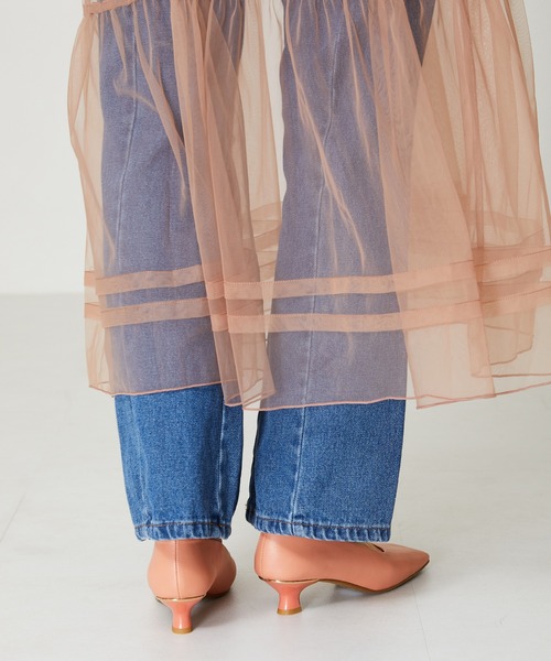 WA ORiental TRaffic（ダブルエーオリエンタルトラフィック）の「スクエアトゥラインヒールパンプス 42109（パンプス・レディース・ピンク/ベージュ/ブラック・37/42/40/39/38/35/34/36/41）」の13枚目の写真