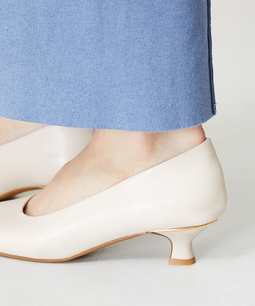 WA ORiental TRaffic（ダブルエーオリエンタルトラフィック）の「スクエアトゥラインヒールパンプス 42109（パンプス・レディース・ピンク/ベージュ/ブラック・37/42/40/39/38/35/34/36/41）」の6枚目の写真