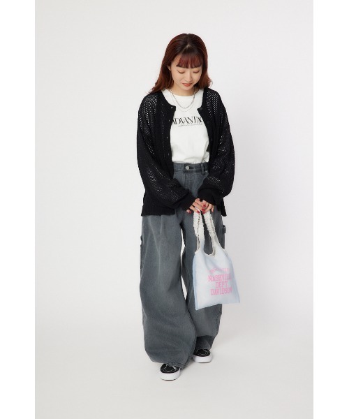 RODEO CROWNS WIDE BOWL（ロデオクラウンズワイドボウル）の「2WAYメッシュニットセット（その他トップス・レディース・ブラック/グレー/ライトグリーン・FREE）」の6枚目の写真