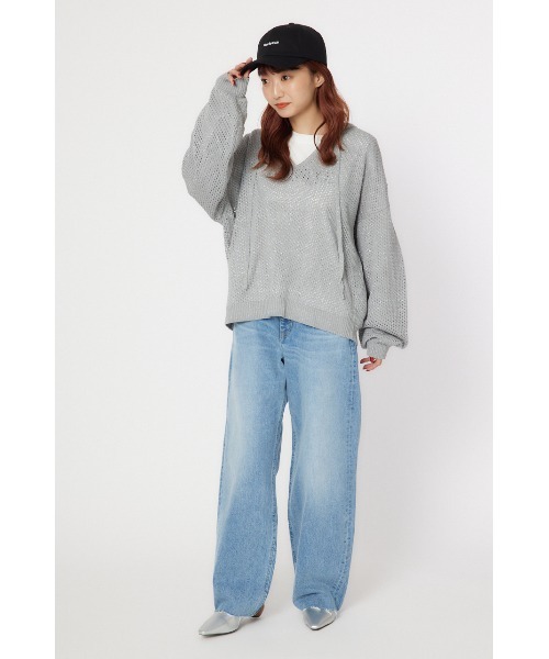 RODEO CROWNS WIDE BOWL（ロデオクラウンズワイドボウル）の「2WAYメッシュニットセット（その他トップス・レディース・ブラック/グレー/ライトグリーン・FREE）」の9枚目の写真