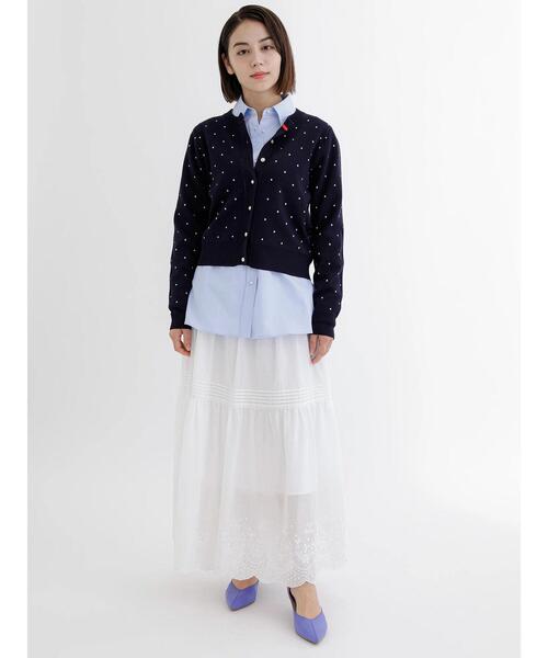 Te chichi（テチチ）の「ドットカーディガン（カーディガン/ボレロ・レディース・ネイビー/オフホワイト・F）」の3枚目の写真