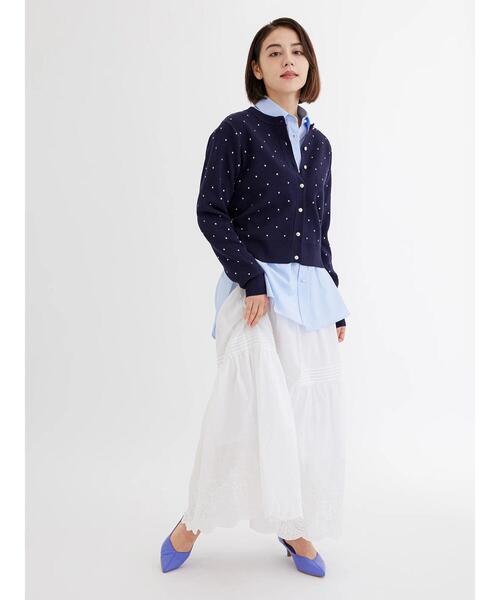 Te chichi（テチチ）の「ドットカーディガン（カーディガン/ボレロ・レディース・ネイビー/オフホワイト・F）」の7枚目の写真