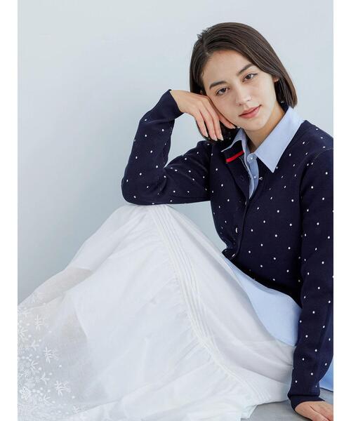 Te chichi（テチチ）の「ドットカーディガン（カーディガン/ボレロ・レディース・ネイビー/オフホワイト・F）」の12枚目の写真