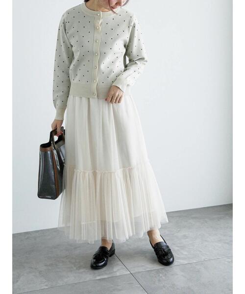 Te chichi（テチチ）の「ドットカーディガン（カーディガン/ボレロ・レディース・ネイビー/オフホワイト・F）」の14枚目の写真