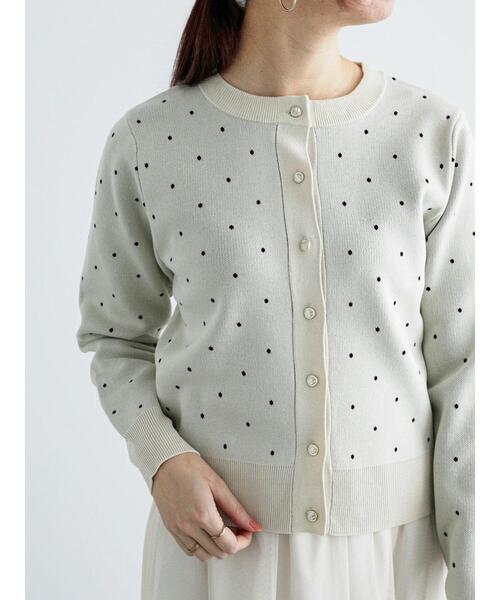 Te chichi（テチチ）の「ドットカーディガン（カーディガン/ボレロ・レディース・ネイビー/オフホワイト・F）」の15枚目の写真