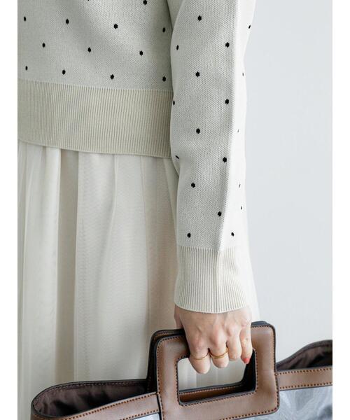 Te chichi（テチチ）の「ドットカーディガン（カーディガン/ボレロ・レディース・ネイビー/オフホワイト・F）」の21枚目の写真